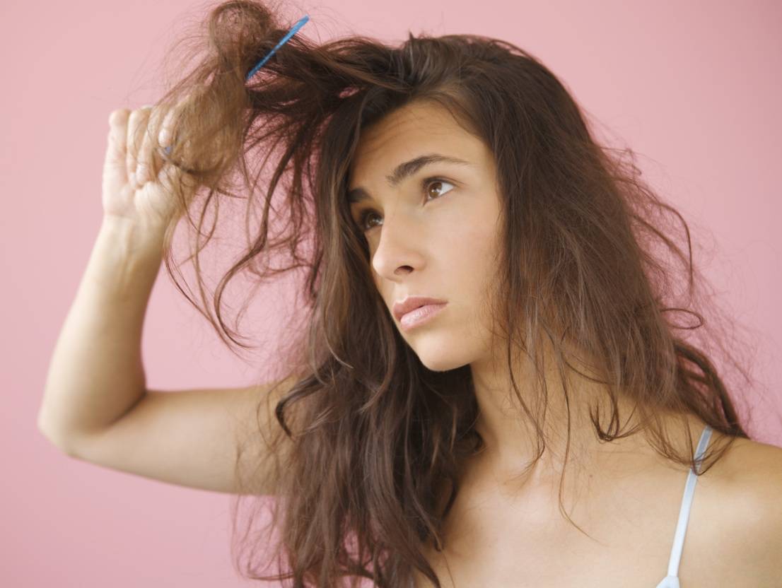 Hair damaged by high heat